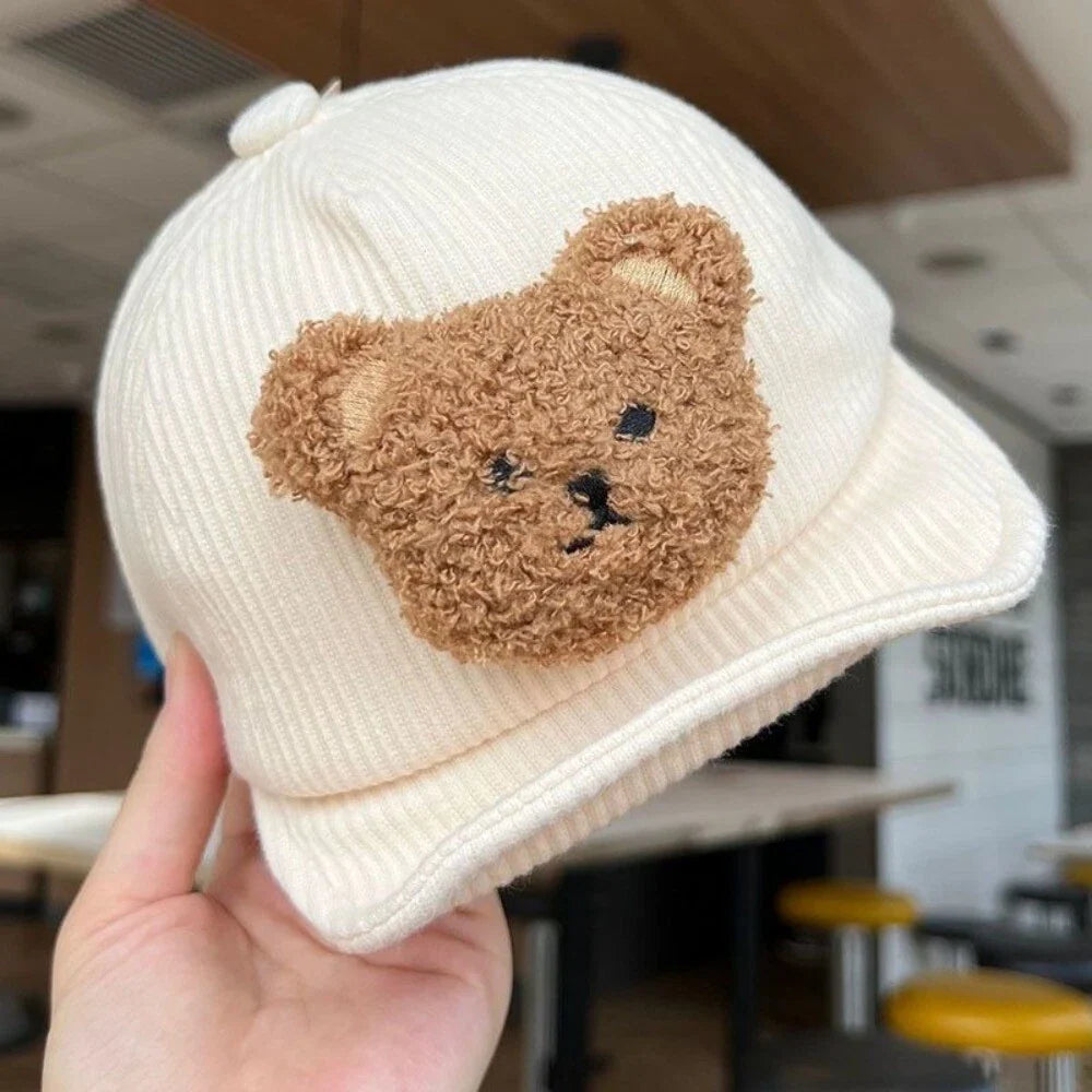 Mini Fashion - Cool & Cute - Corduroy Children's Bear Cap