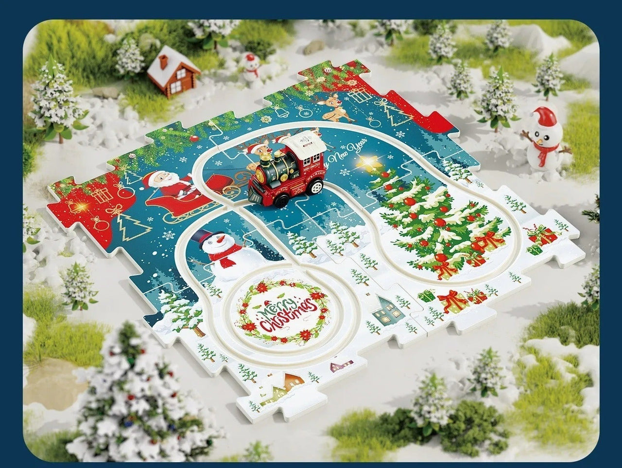 DIY Xmas Train Track™ - Build your own Christmas wonderland - Christmas Train puzzle