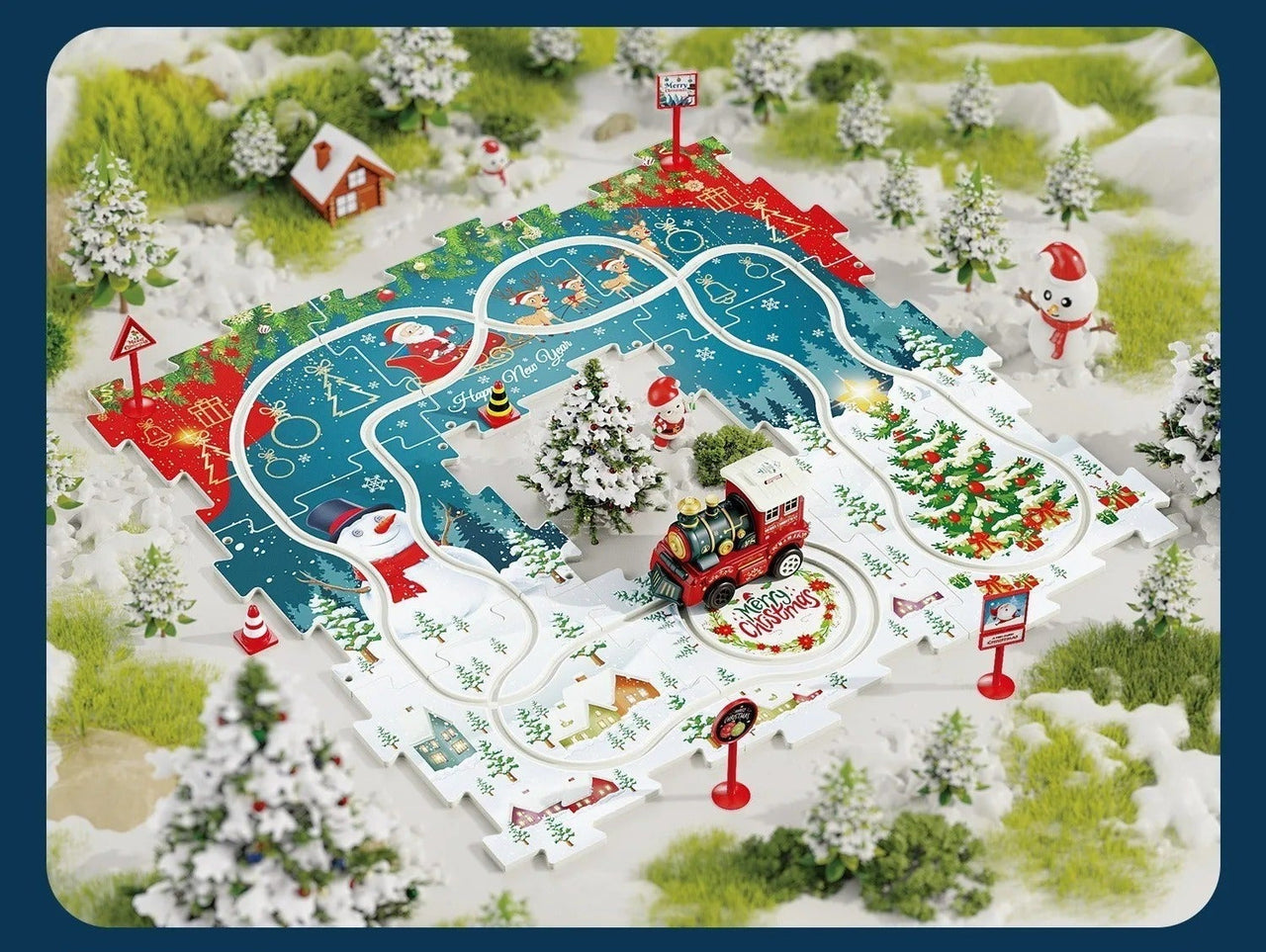 DIY Xmas Train Track™ - Build your own Christmas wonderland - Christmas Train puzzle