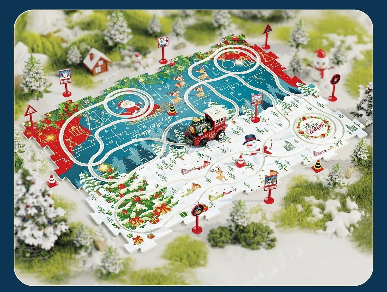 DIY Xmas Train Track™ - Build your own Christmas wonderland - Christmas Train puzzle