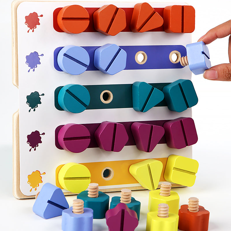 Wooden Screw Board™ | Improve fine motor skills through play - Puzzle game
