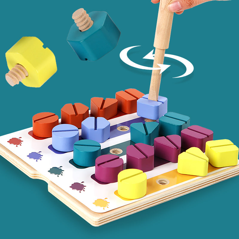 Wooden Screw Board™ | Improve fine motor skills through play - Puzzle game