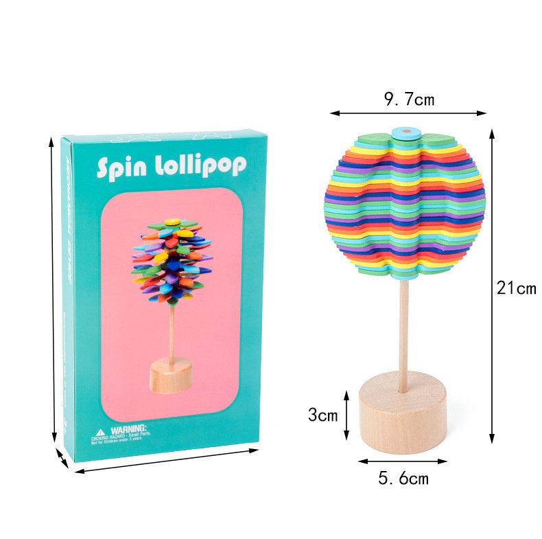Woods™ - Rotating wooden lollipop - Wooden stress toy
