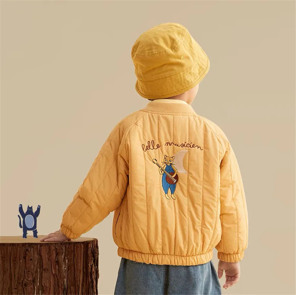 Mini Fashion™ - Cotton Winter Coat with Embroidery.