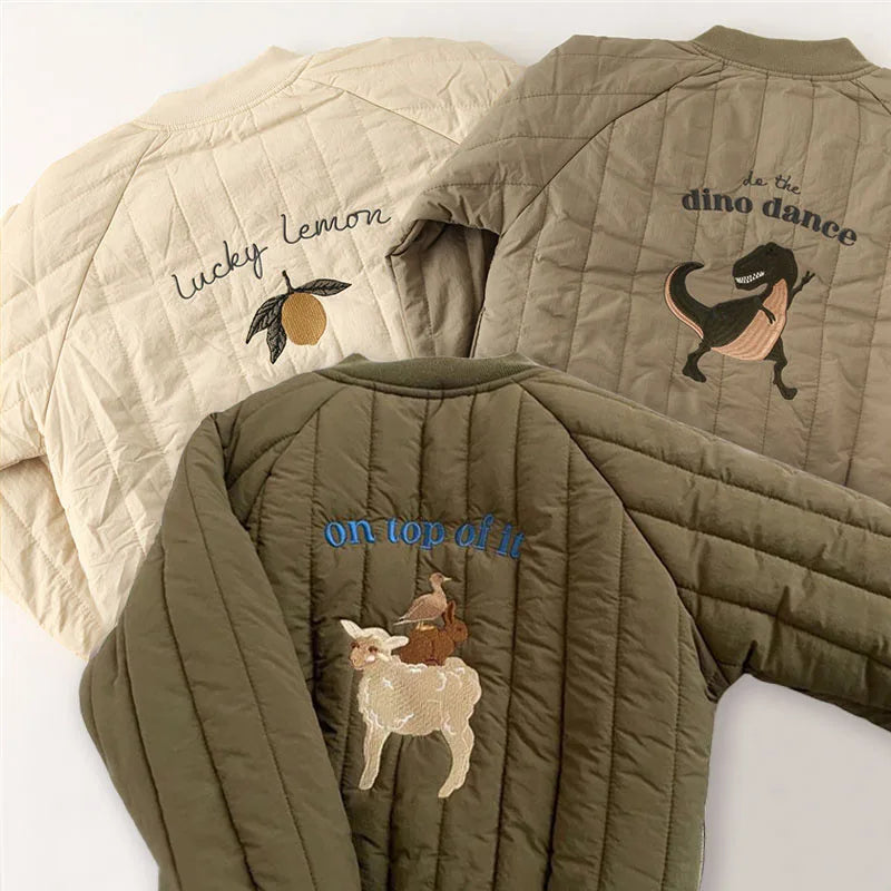 Mini Fashion™ - Cotton Winter Coat with Embroidery.