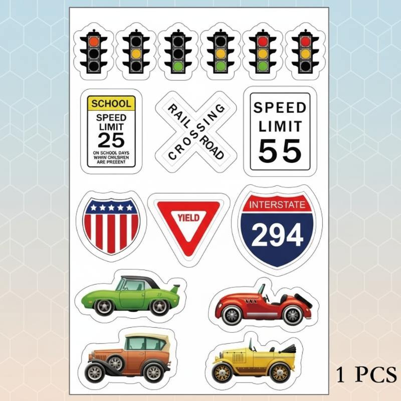 KidoTape – Colorful & Handy – Traffic Route Sticker Tape Set