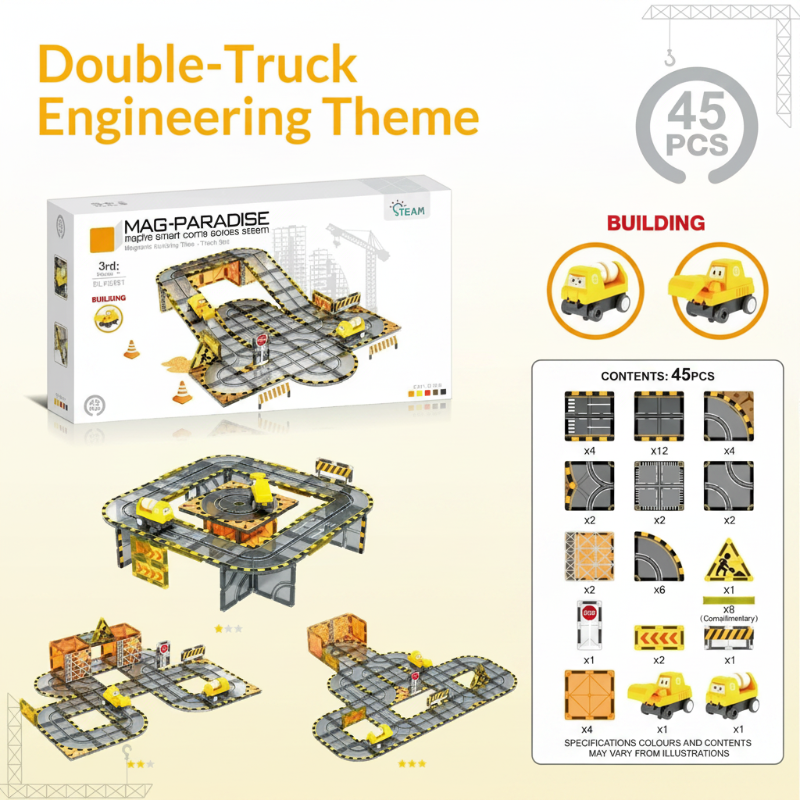 Magnetic Road Blocks – Creative & Educational – Magnetic Roads Building Set