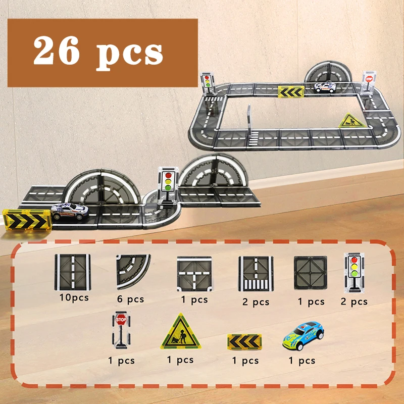 MagnetoTrack – Creative & Playful – Magnetic Tiles Car Set