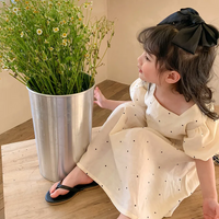 Thumbnail for LittleTwinkle – Soft & Comfortable – Children's Dress with Double Bows