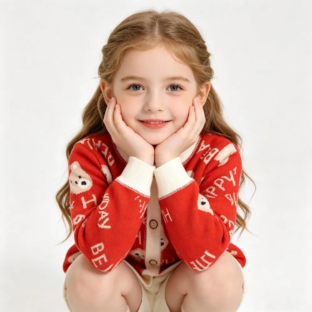 CozyCardi – Soft & Warm – Knitted Cardigan with Cute Prints