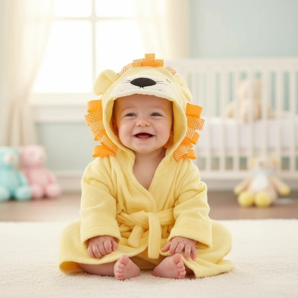 CozyNest – Soft & Absorbent – Bathrobe with Animal Design