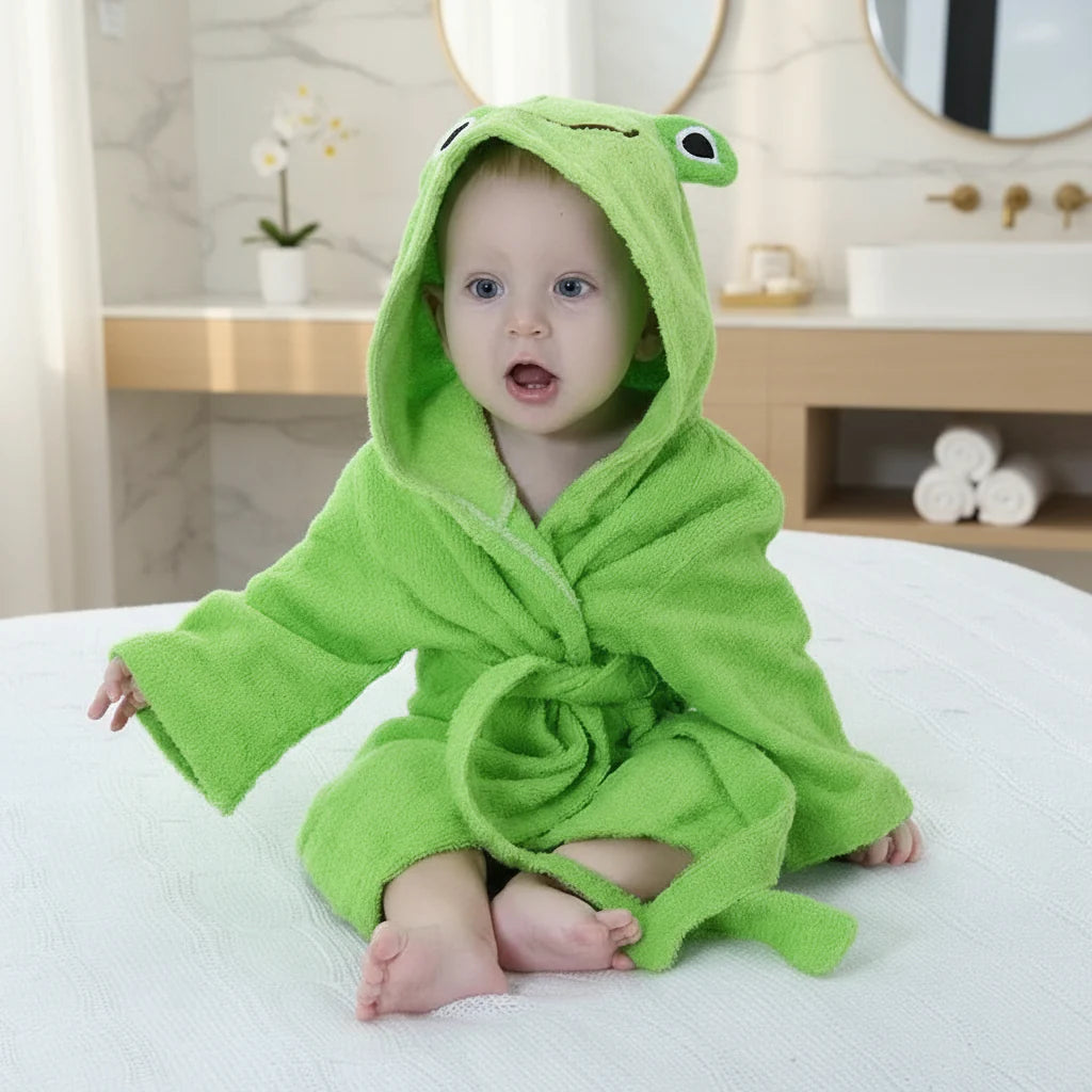 CozyNest – Soft & Absorbent – Bathrobe with Animal Design
