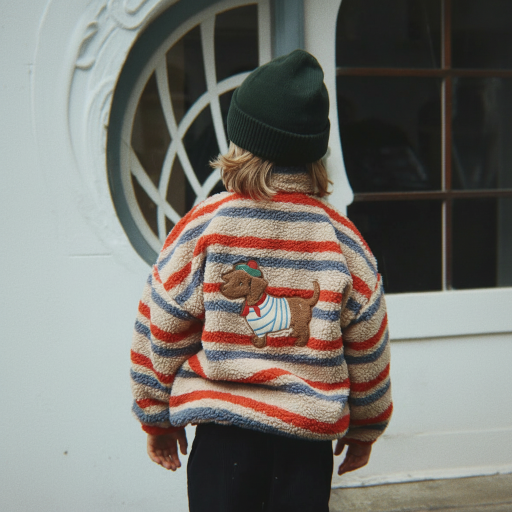 WarmHug – Comfortable & Trendy – Kids' Fleece Jacket with Playful Prints