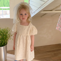 Thumbnail for LittleTwinkle – Soft & Comfortable – Children's Dress with Double Bows