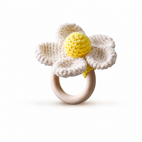 Thumbnail for CuddleRattle – Soft & Playful – Crocheted Baby Rattle with Wooden Ring
