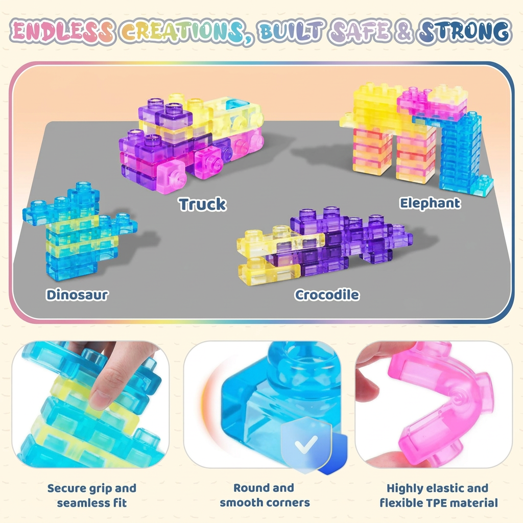 JellyBuild – Soft & Creative – Flexible Jelly Building Blocks