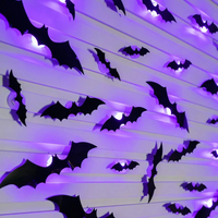 Thumbnail for SpookyGlow – Spooky & Atmospheric – Halloween Bat LED Wall Decoration