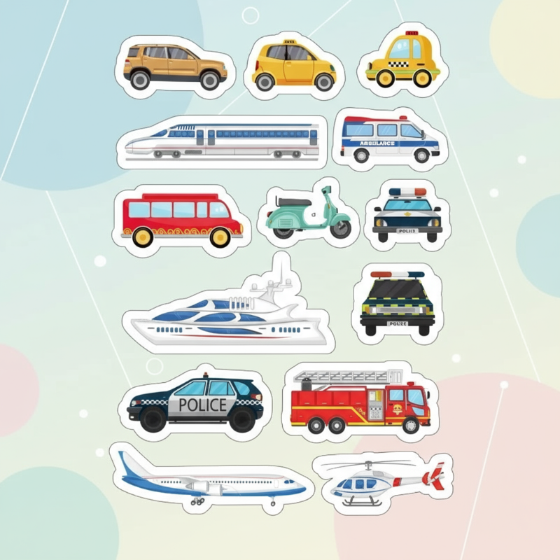KidoTape – Colorful & Handy – Traffic Route Sticker Tape Set