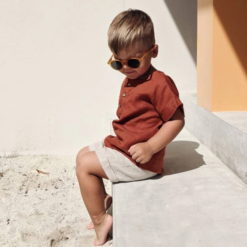 LittleClassic – Elegant & Comfortable – Boys' Linen Shirt with Button Detail