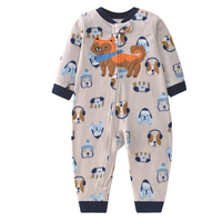 Thumbnail for WarmBuddy – Cute & Soft – Fleece Baby Jumpsuit with Cartoon Print