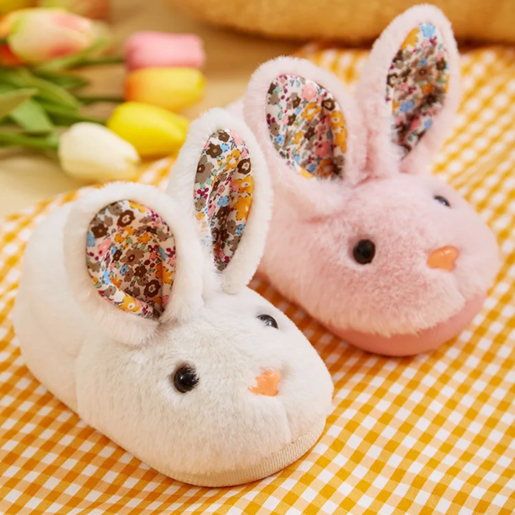 BunnyToes – Soft & Warm – Plush Rabbit Slippers