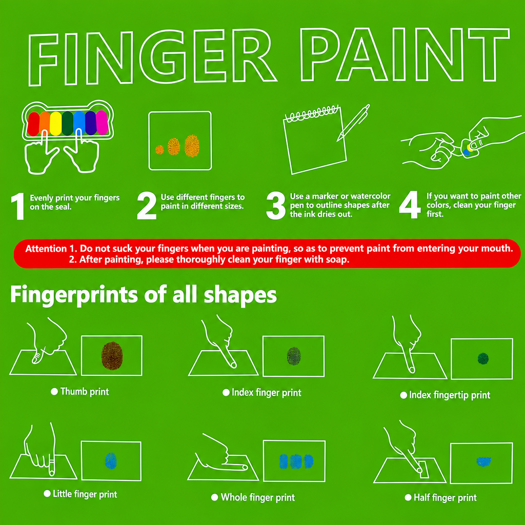 FingerArt – Creative & Colorful – Finger Paint Book for Children