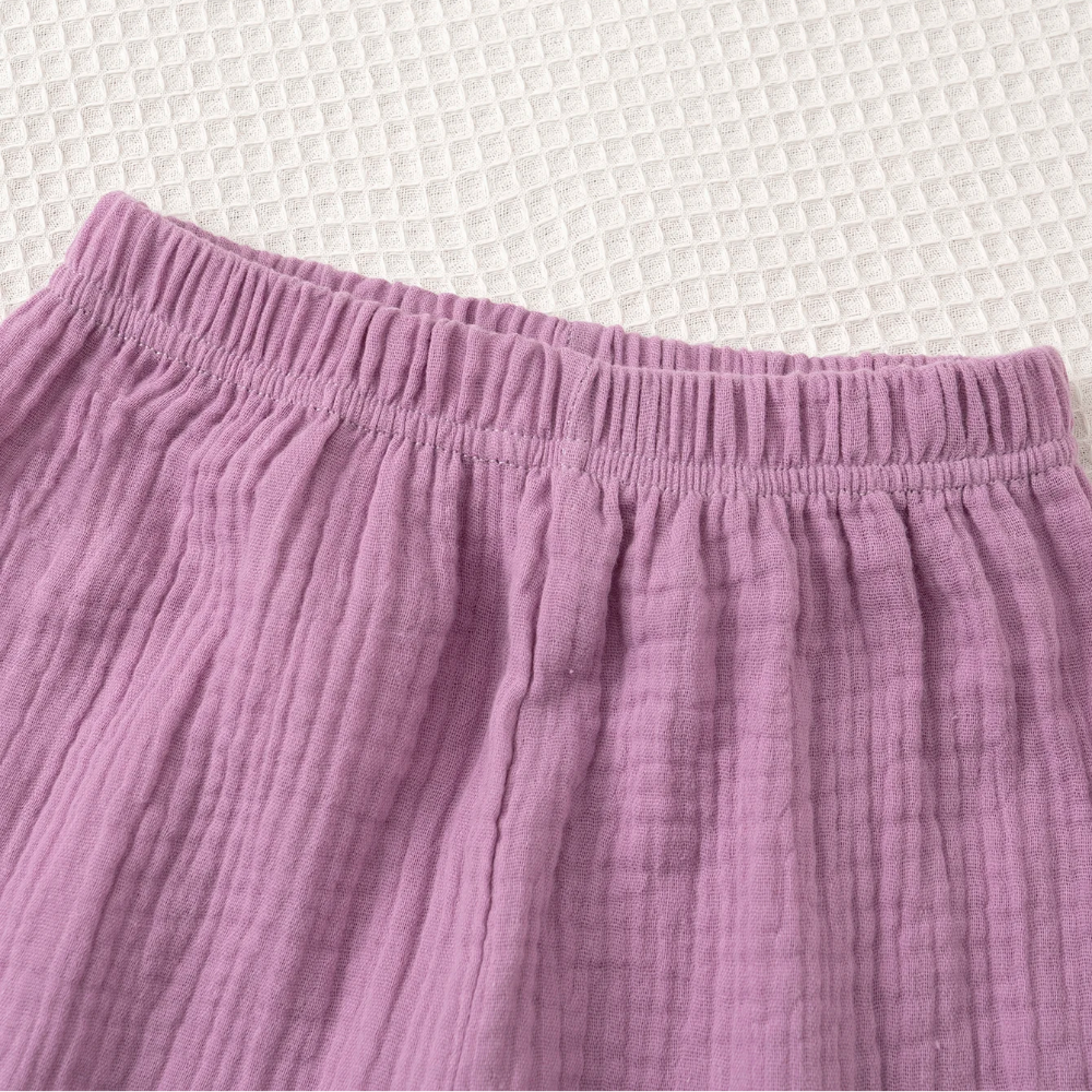 SoftCharm – Elegant & Comfortable – Girls' Set with a Ruffle Top and Long Pants