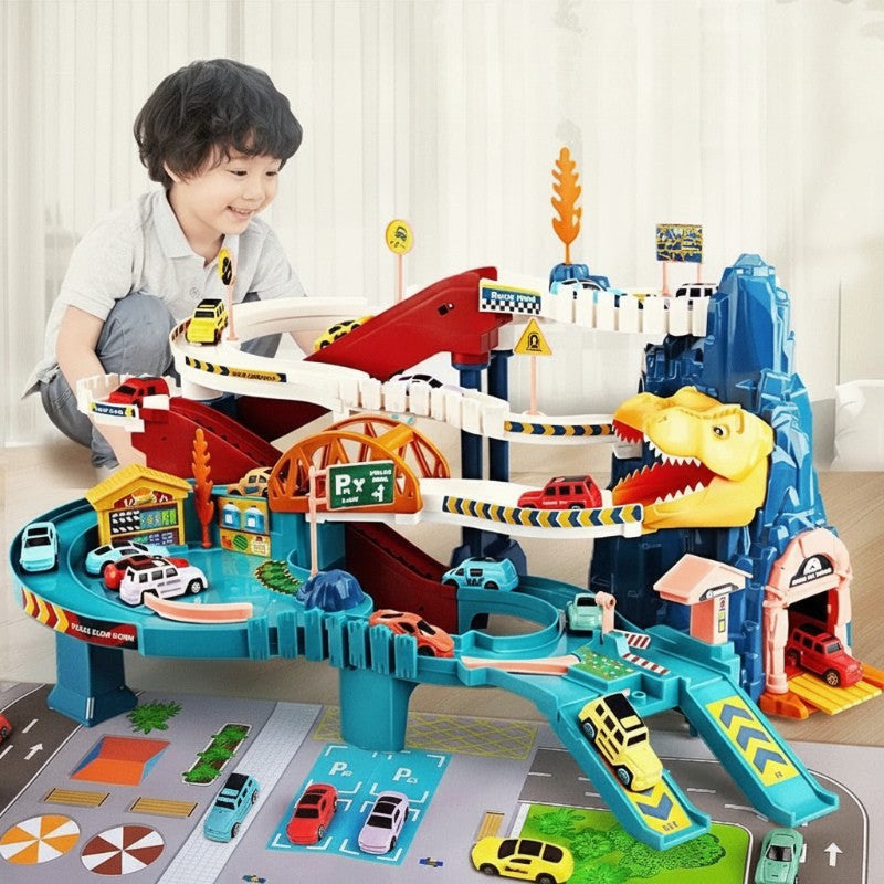 JurassicRun – Cool & Educational – Dino Race Track with Cars