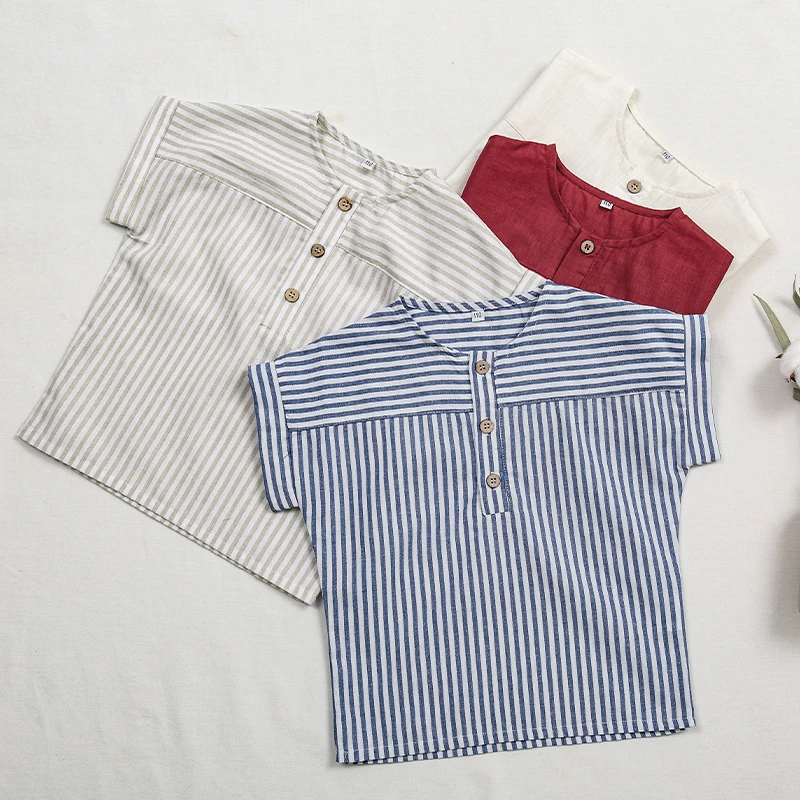 LittleClassic – Elegant & Comfortable – Boys' Linen Shirt with Button Detail