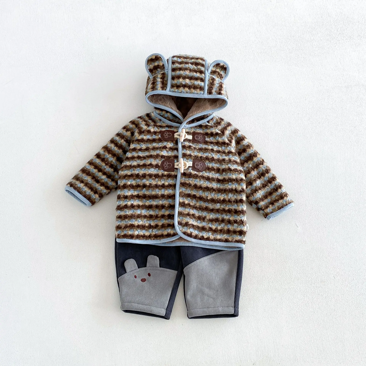 LittleWarm – Cozy & Stylish – Winter Coat with Fair Isle Pattern