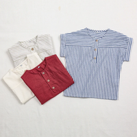 Thumbnail for LittleClassic – Elegant & Comfortable – Boys' Linen Shirt with Button Detail