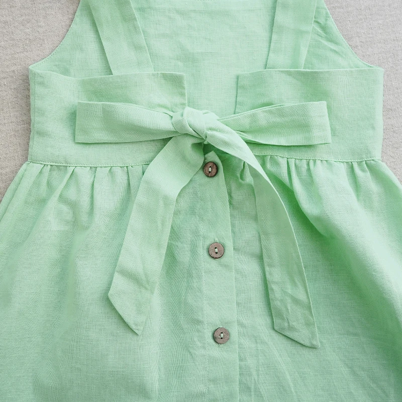 BloomGrace – Cute & Comfortable – Children's Dress with Bow & Adjustable Shoulder Straps