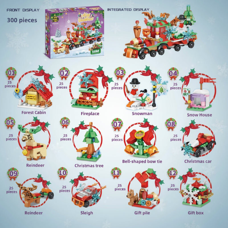 HolidayBlocks – Cheerful & Decorative – Christmas Mini Building Blocks