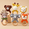 CuddleRattle – Soft & Playful – Crocheted Baby Rattle with Wooden Ring