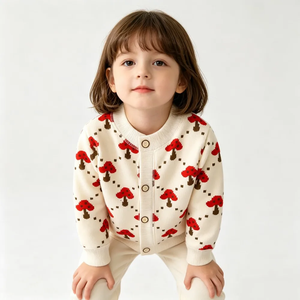 CozyCardi – Soft & Warm – Knitted Cardigan with Cute Prints