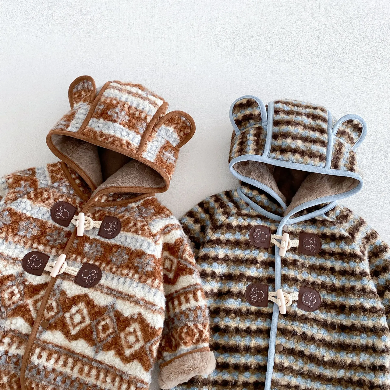LittleWarm – Cozy & Stylish – Winter Coat with Fair Isle Pattern