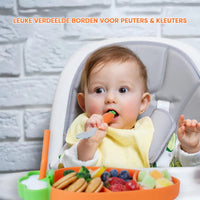 Thumbnail for MiniMeal – Safe & Non-Slip – Silicone Toddler Plate Set with Cutlery