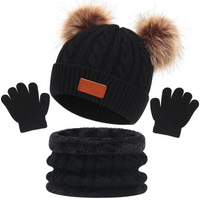 Thumbnail for CozyPom – Warm & Soft - Winter Set with Hat, Scarf, and Gloves