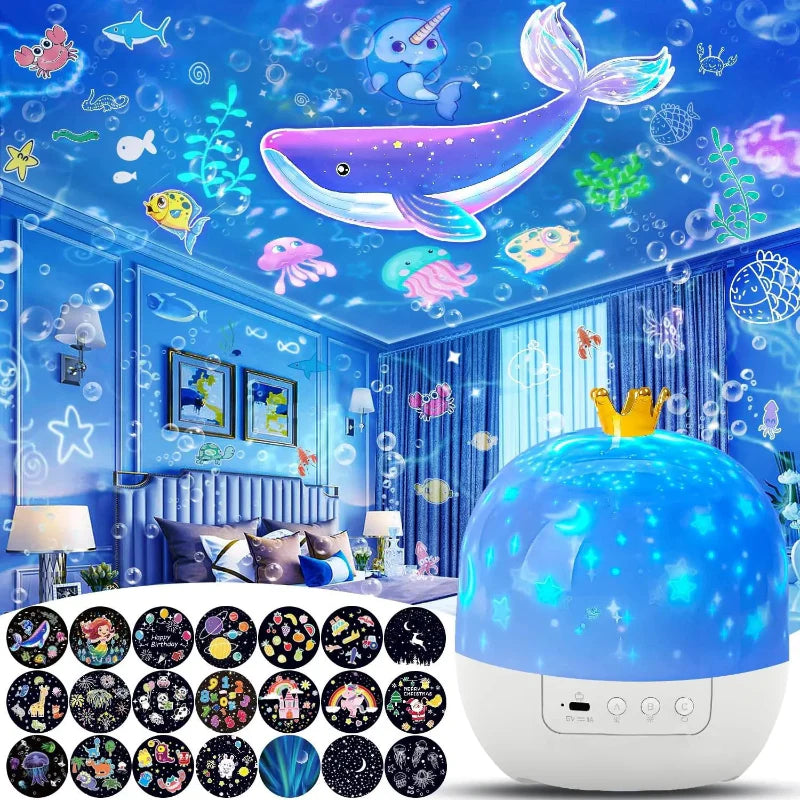 CosmoGlow – Dreamy & Creative – Galaxy Projector Night Light with 360° Rotation