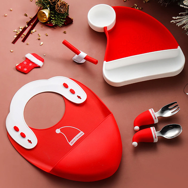 MiniMeal – Safe & Non-Slip – Silicone Toddler Plate Set with Cutlery