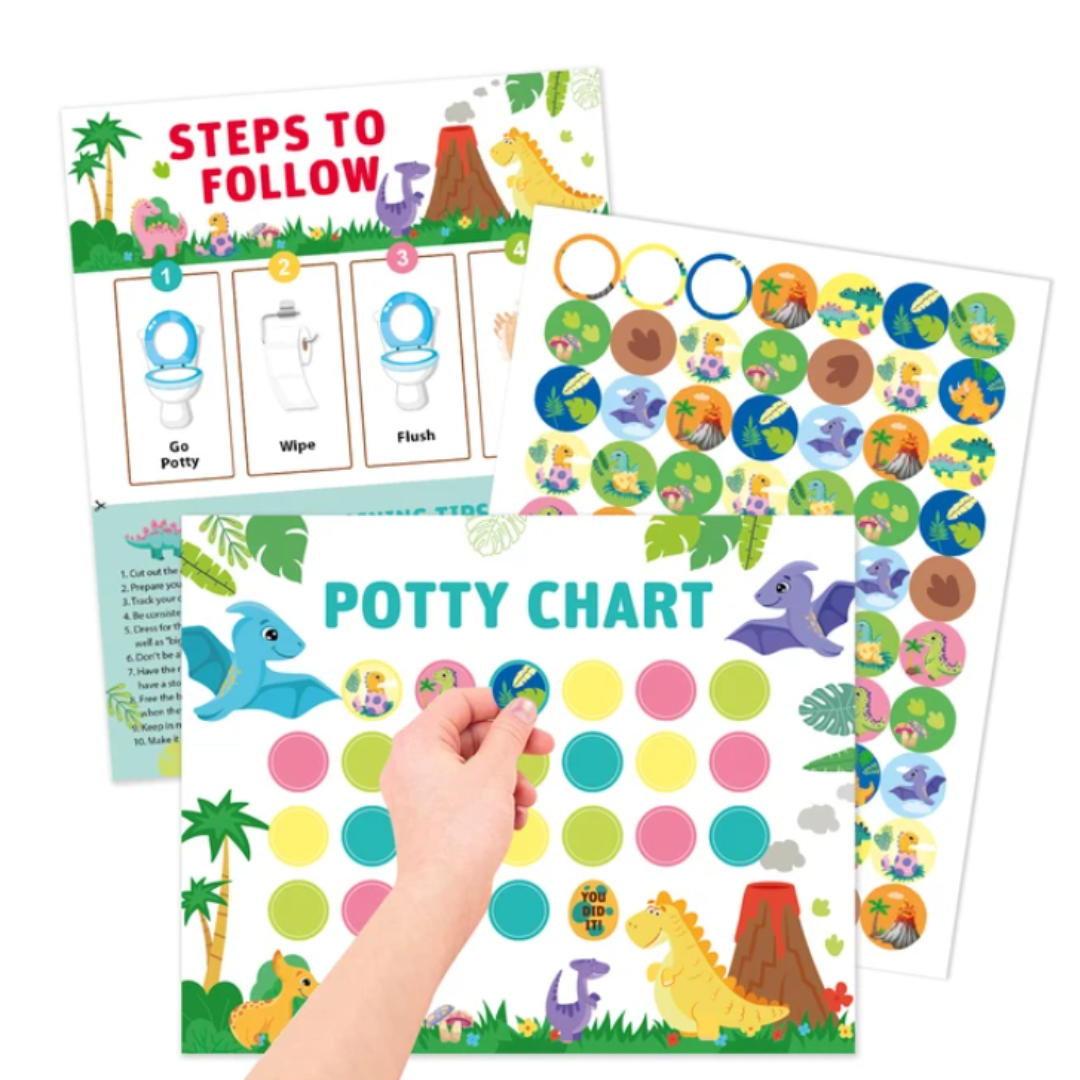Potty Training – Playful & Motivational - potty training card with Stickers
