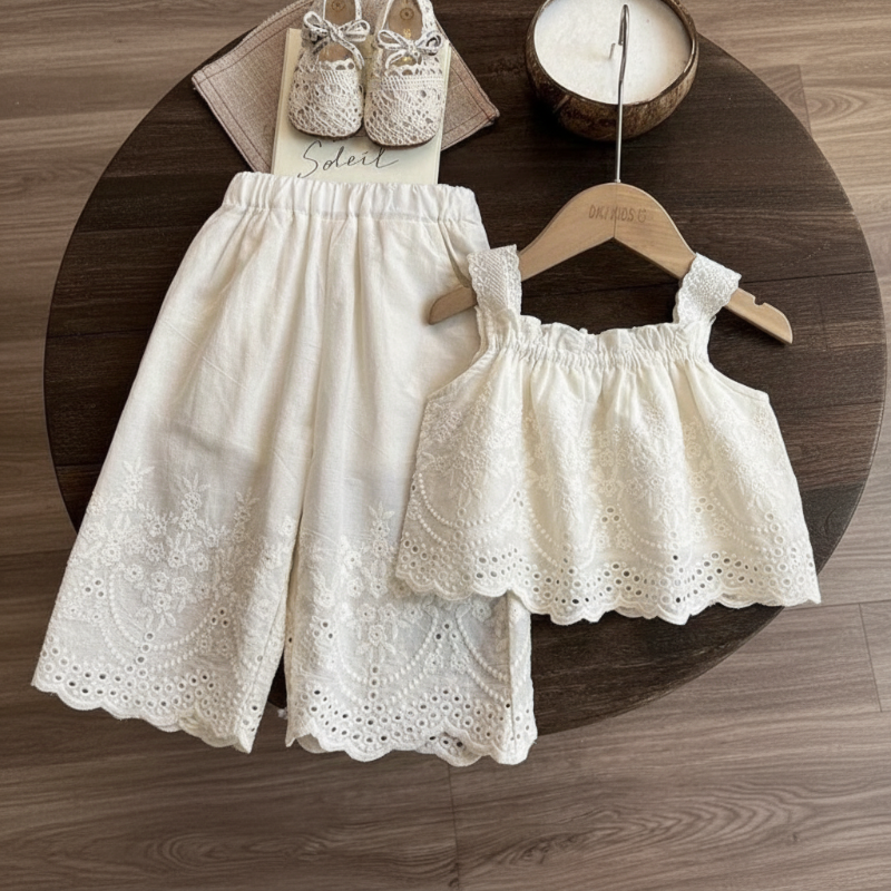 TinyLuxe – Zomerset Lace Top and Wide-Leg Pants