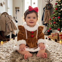 Thumbnail for LittleGinger – Cozy & Festive – Baby Christmas Jumpsuit with Hairband