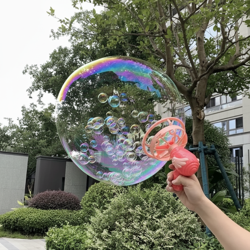 HappyBubbles – Fun & Safe – Bubble Gun for Kids