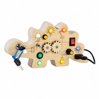 Thumbnail for TinyTech – Wooden Busy Board with Lights & Switches – Educational Toy