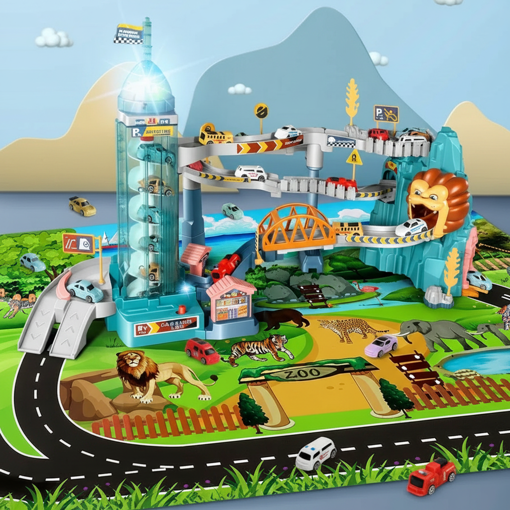 AutoWorld – Educational & Interactive – Electric Parking Garage Play Set
