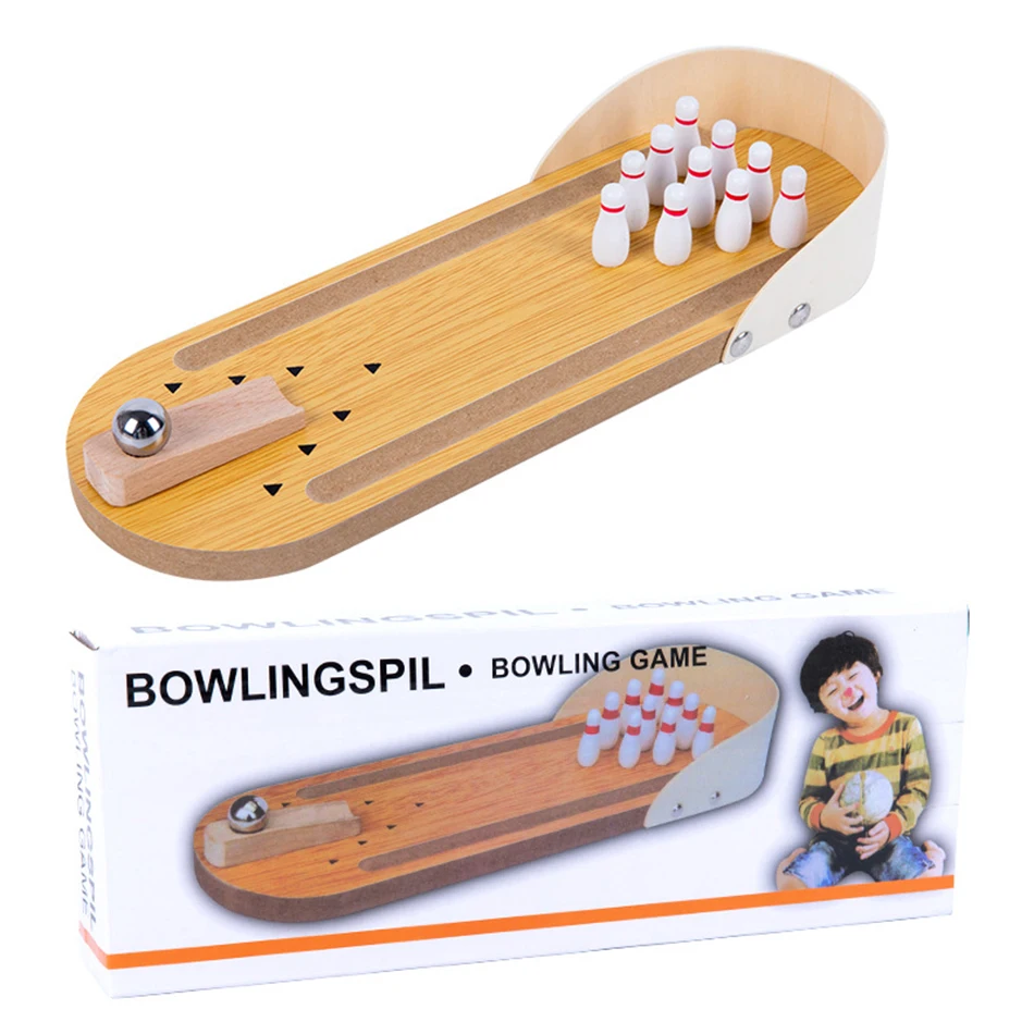 MiniStrike – Fun & Interactive – Wooden Table Bowling Game