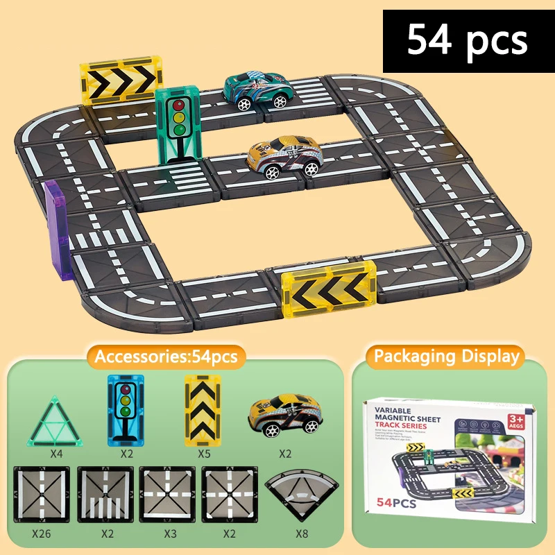 MagnetoTrack – Creative & Playful – Magnetic Tiles Car Set