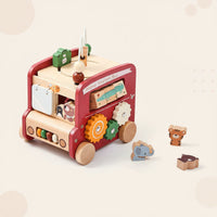 Thumbnail for BusyRide – Educational & Versatile – Wooden Montessori Activity Bus