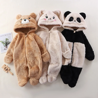 Thumbnail for CozyBear – Soft & Warm – Baby Onesie with Animal Hood